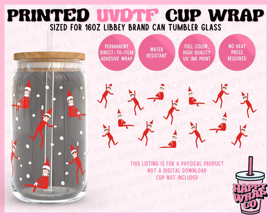 Christmas Elves - UVDTF Beer Can Glass Wrap (Ready-to-Ship)