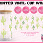 Floral Cactus - Vinyl Beer Can Glass Wrap