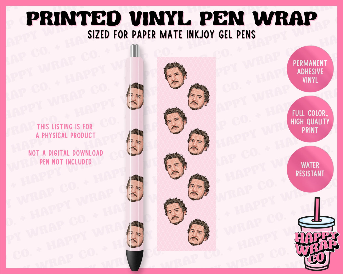 Pedro Pascal - Vinyl Pen Wrap