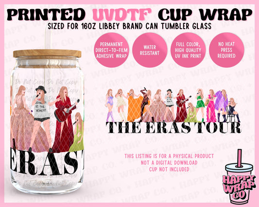 TS Eras Tour Outfits - UVDTF Beer Can Glass Wrap (Ready-to-Ship)