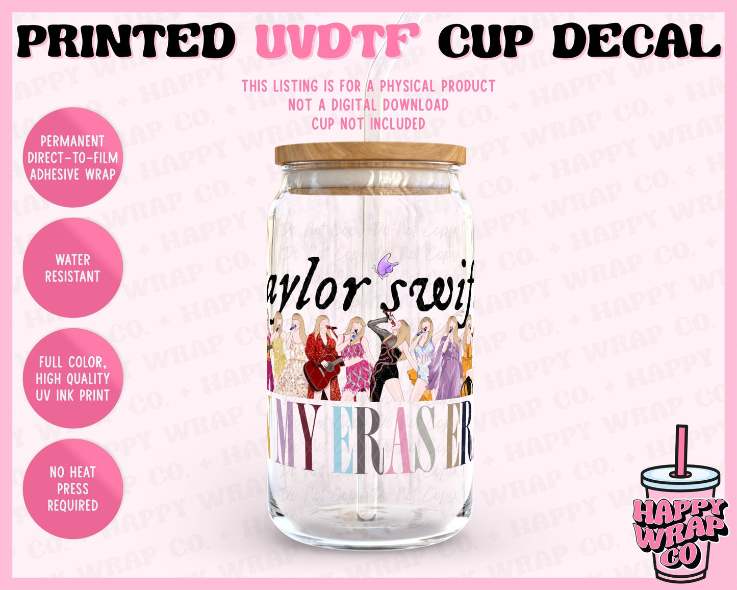 TS Eras Tour Outfits - UVDTF Cup Decal (Ready-to-Ship)