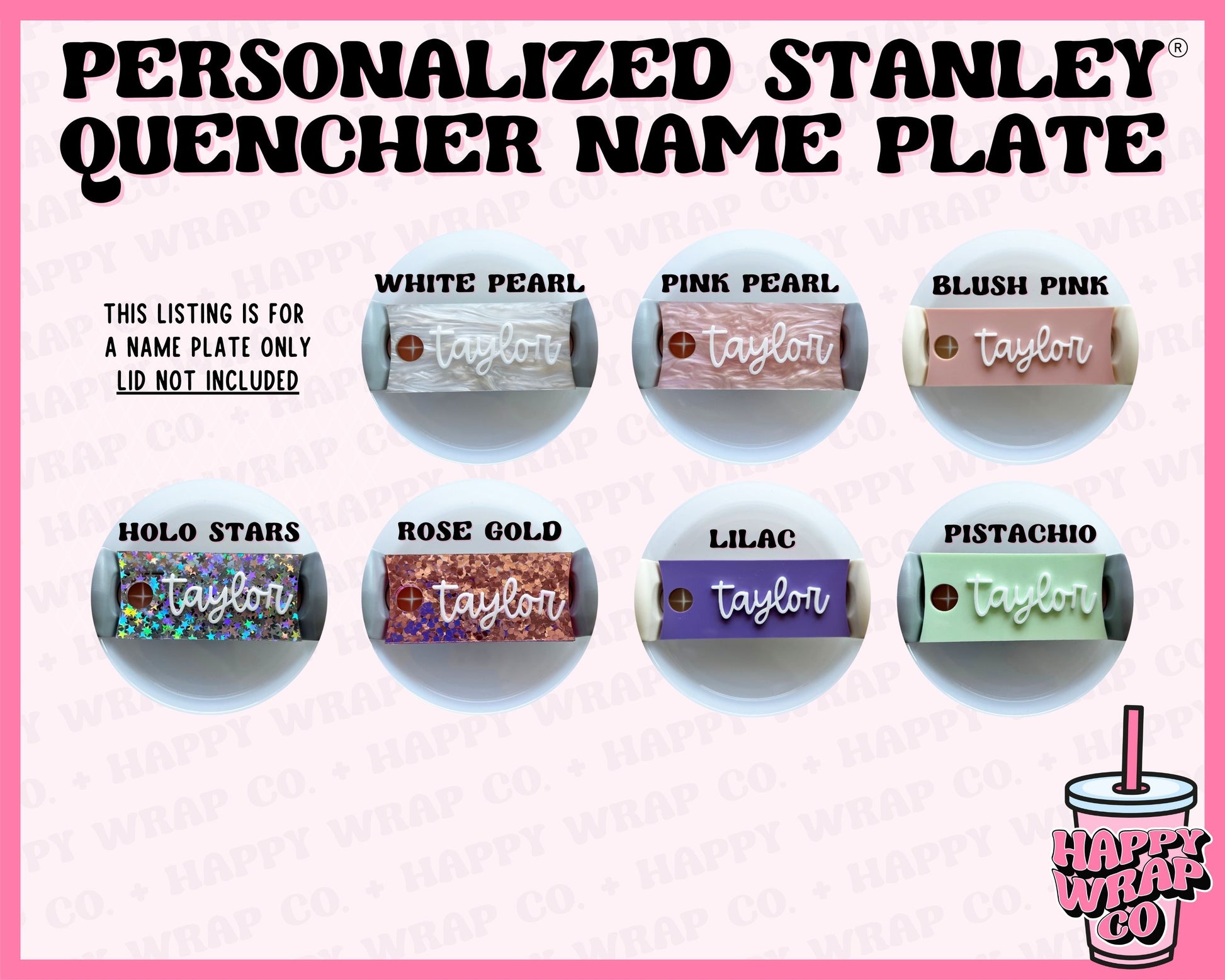 Personalized Name Plate, Stanley Quencher H2.0 40oz and 30oz Custom  Personalized Tags, Gift for Her, Custom Gifts, Stocking Stuffing 