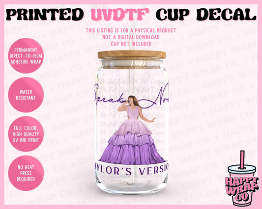 Speak Now TV New Dress - UVDTF Cup Decal (Ready-to-Ship)