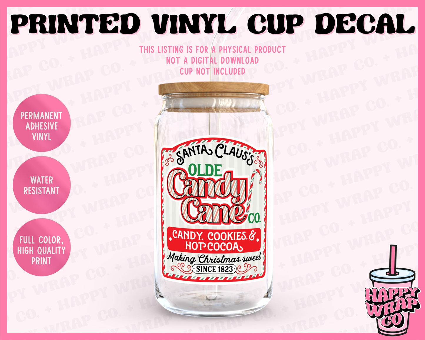 Candy Cane Co. - Vinyl Cup Decal