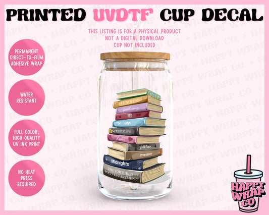 TS Eras Books 3.0 - UVDTF Cup Decal (Ready-to-Ship)