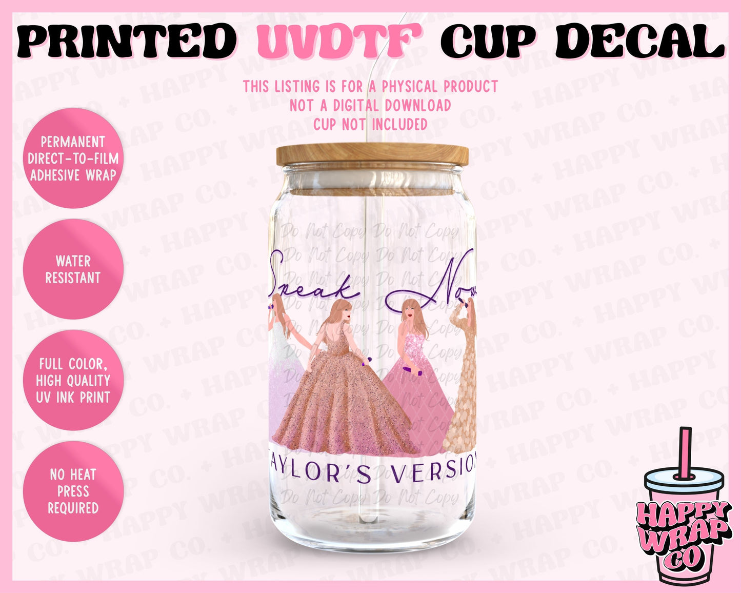 Speak Now TV - UVDTF Cup Decal (Ready-to-Ship)