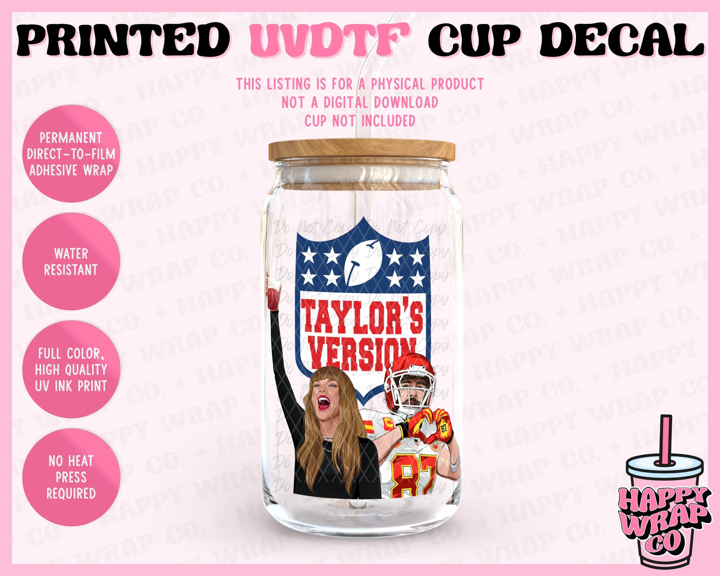 Football Taylor's Version 2.0 - UVDTF Cup Decal (Ready-to-Ship) (Double-Sided)