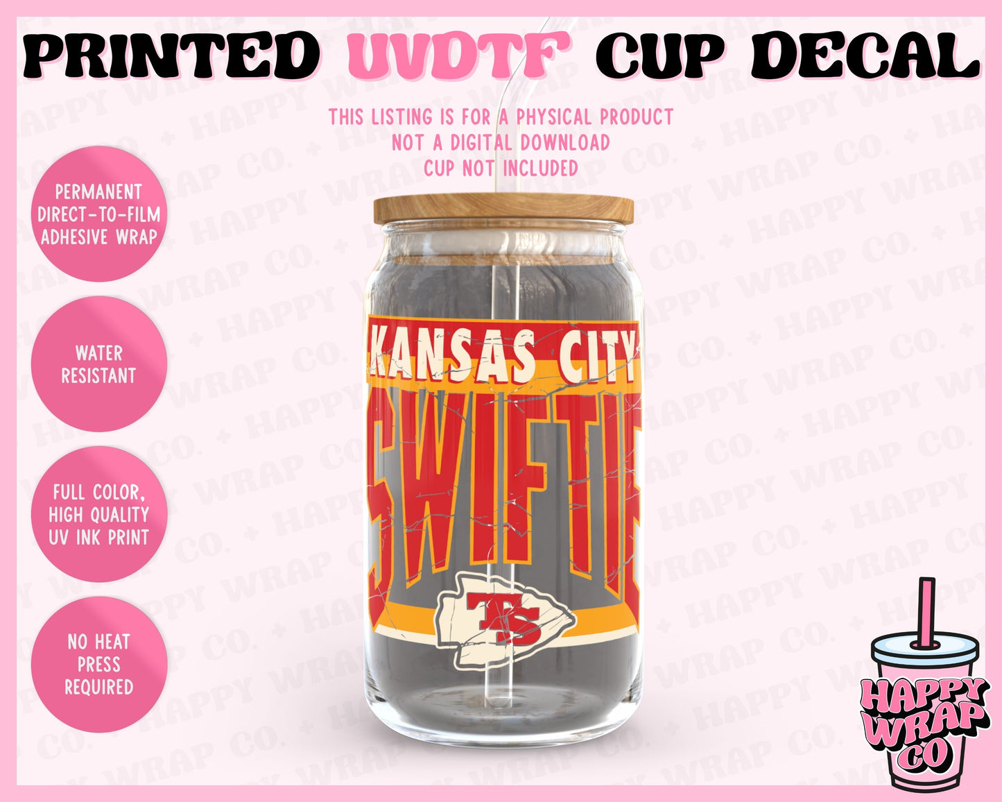 KC Swiftie - UVDTF Cup Decal (Ready-to-Ship) (Double-Sided)