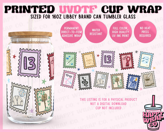 TS Album Stamps - UVDTF Beer Can Glass Wrap (Ready-to-Ship) (Double-Sided)