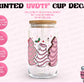 Pink Christmas Cakes - UVDTF Cup Decal (Ready-to-Ship)