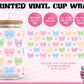 Cute Bows and Hearts - Vinyl Beer Can Glass Wrap