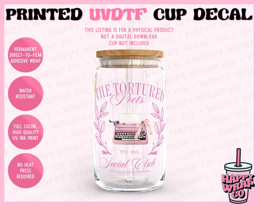 TTPD Social Club - UVDTF Cup Decal (Ready-to-Ship)