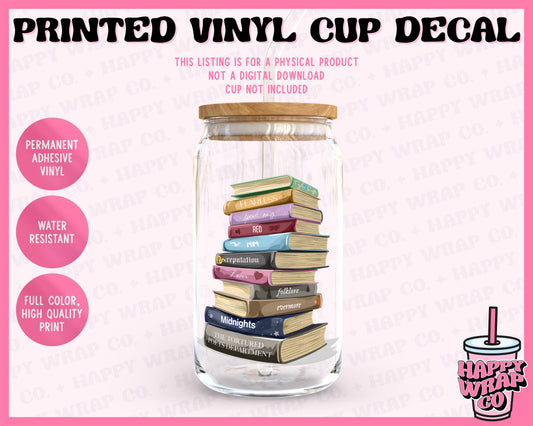 TS Eras Books 3.0 - Vinyl Cup Decal