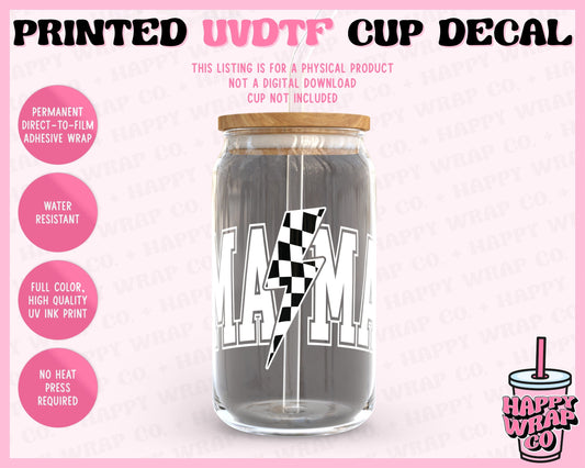 Mama Lightning Bolt - UVDTF Cup Decal (Ready-to-Ship)