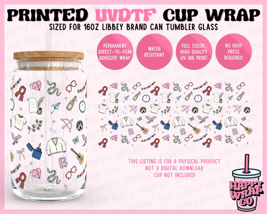 T.S. Symbols - UVDTF Beer Can Glass Wrap (Ready-to-Ship) (Double-Sided)