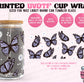 Butterflies and Flowers - UVDTF Beer Can Glass Wrap (Ready-to-Ship)