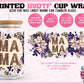 Mama Floral - UVDTF Beer Can Glass Wrap (Ready-to-Ship)