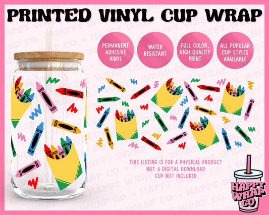 Crayons - Vinyl Cup Wrap