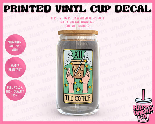 The Coffee Tarot Card - Vinyl Cup Decal