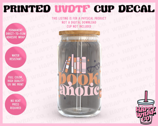 Bookaholic - UVDTF Cup Decal (Ready-to-Ship)