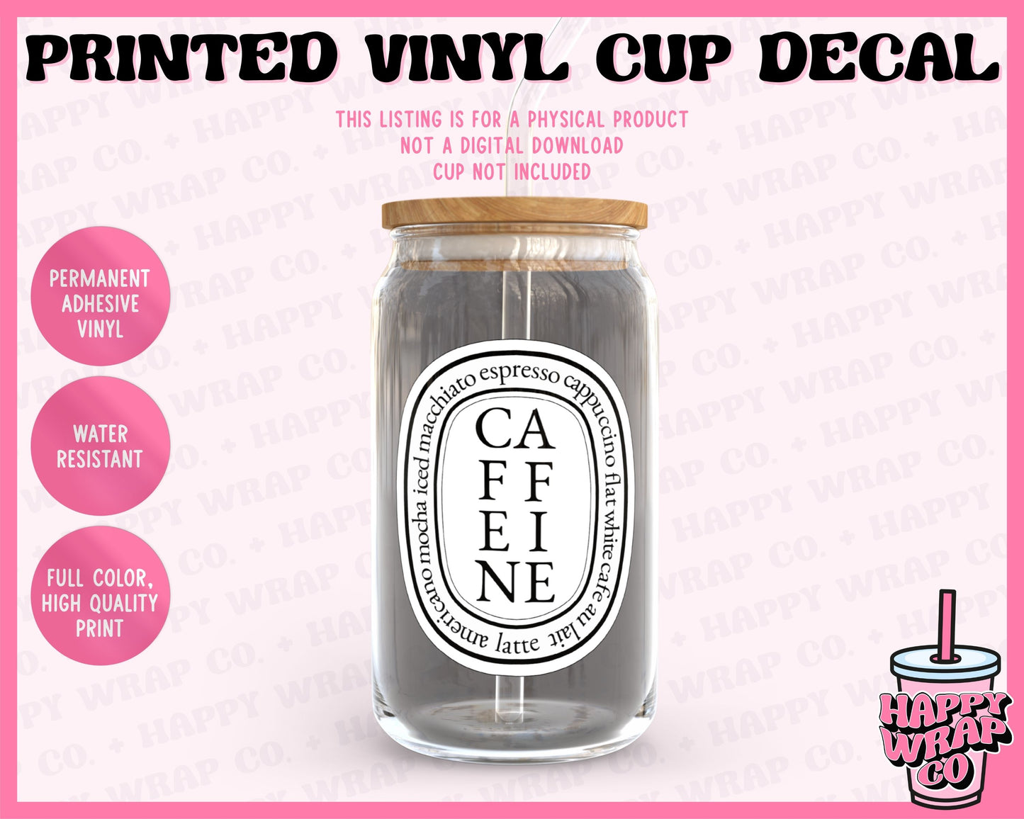 Trendy Coffee - Vinyl Cup Decal