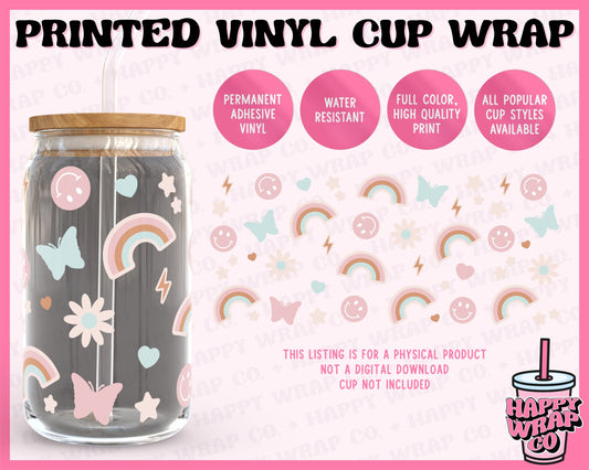 Boho Rainbows - Vinyl Cup Wrap