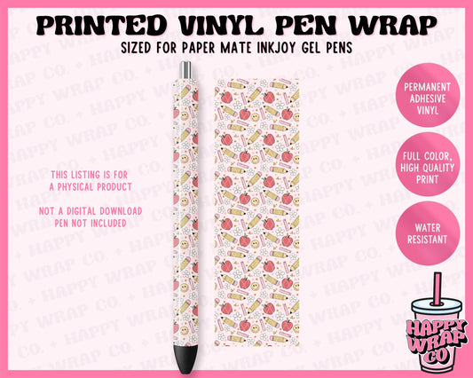 Cute School Supplies - Vinyl Pen Wrap