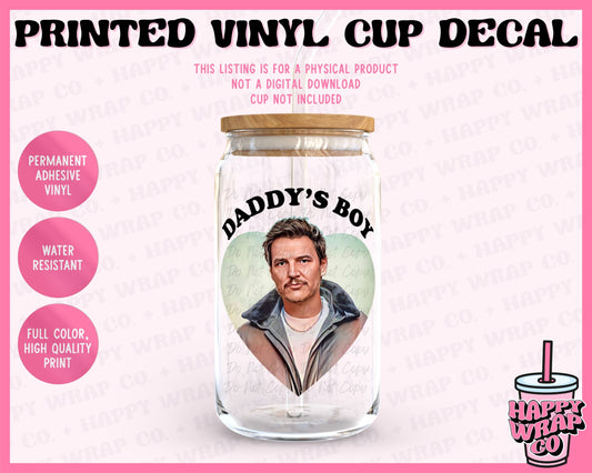 Daddy's Boy Pedro Pascal - Vinyl Cup Decal