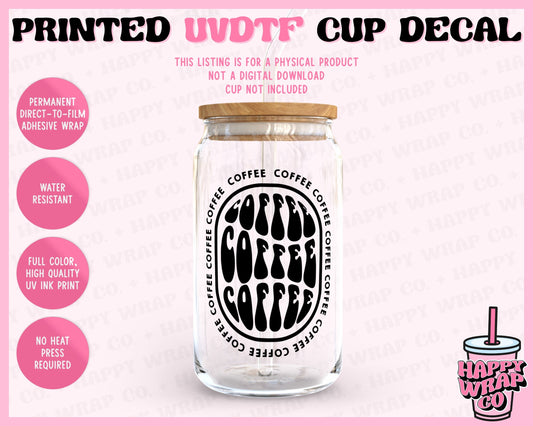 Groovy Coffee - UVDTF Cup Decal (Ready-to-Ship)