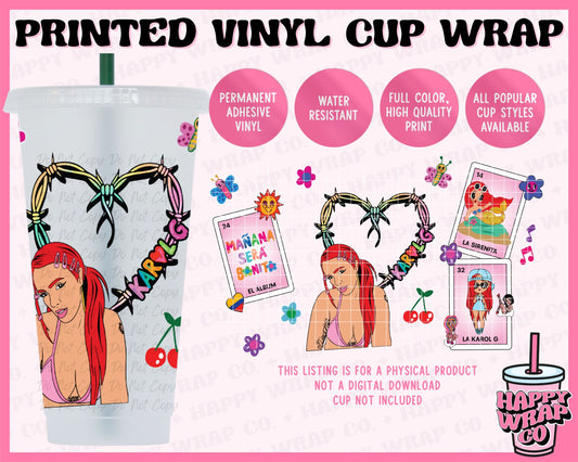 Karol G - 16oz UV DTF Cup Wrap