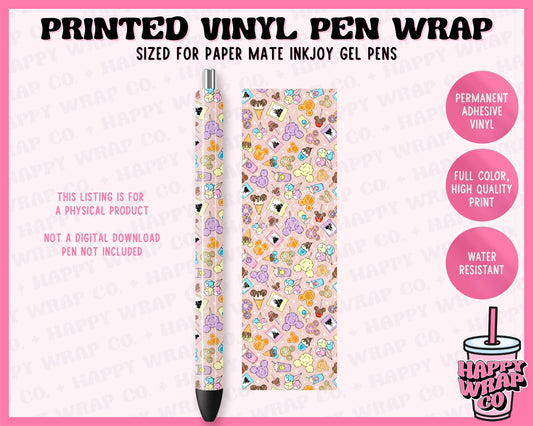 Magical Theme Park Snacks - Vinyl Pen Wrap