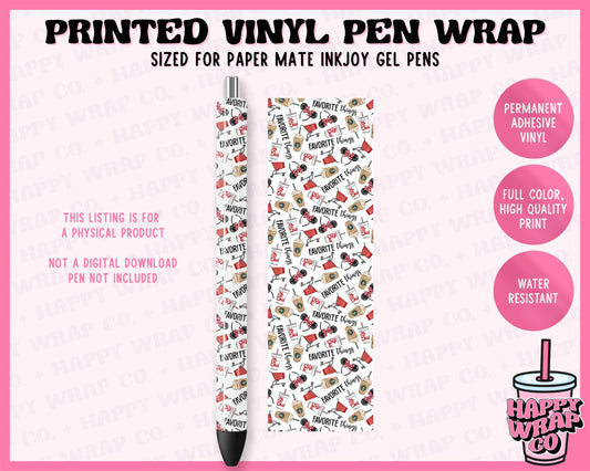 Favorite Things - Vinyl Pen Wrap