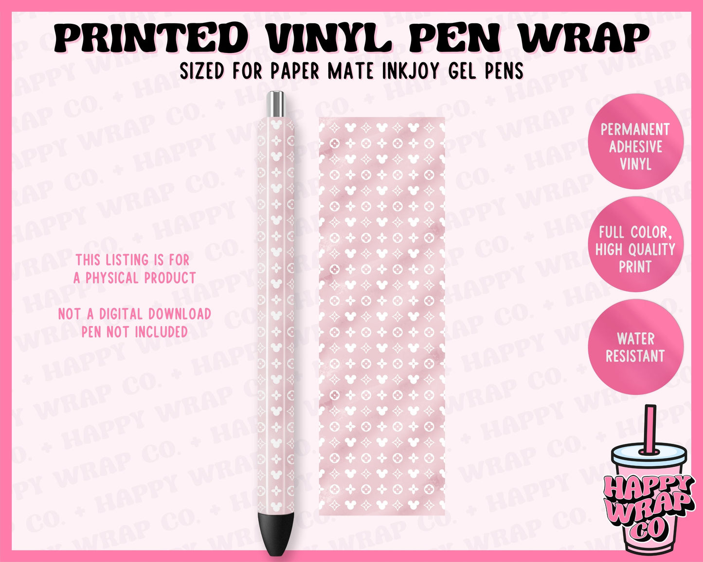 Designer Mouse - Vinyl Pen Wrap